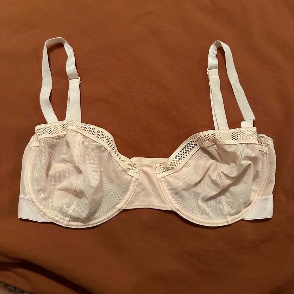 Negative Sieve Balconette Bra 32DD in color peach